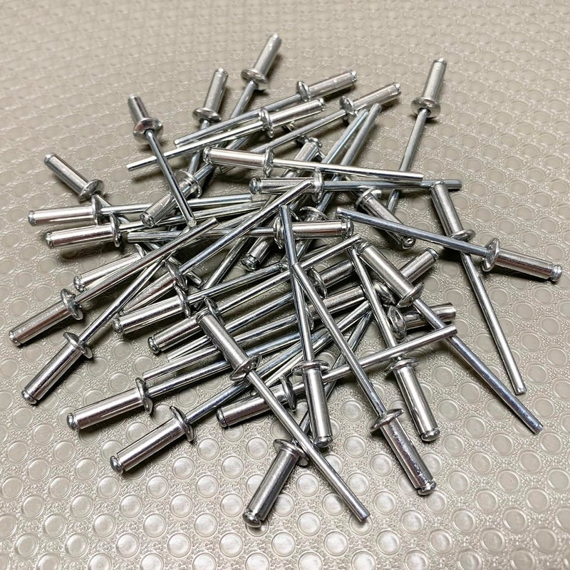 Maozaa 100 PCS 1/8"" x 3/8"" Aluminum Blind Rivets, 3.2 x 10mm Pop Rivets, Silver - Image 3